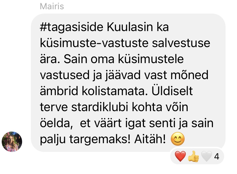 Mariliis lukk_stardiklubi_tagasiside_8